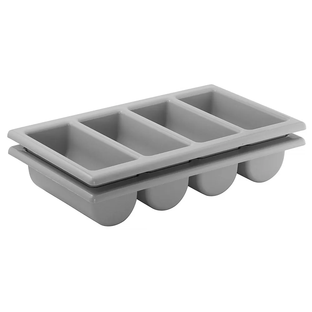 (6 stk.) GN 1/1 bestikbeholder - 530x325mm - polypropylen - 4 rum
