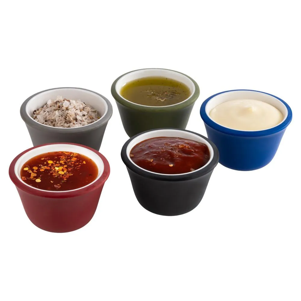 (6 stk.) Dipskåle - Sæt med 6 - Melamin - 40 ml - Ø 60mm - Grøn