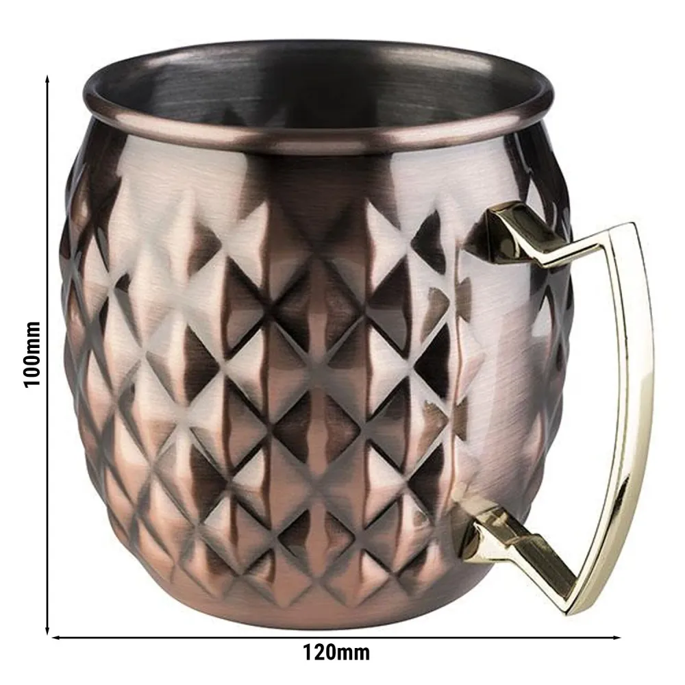 (6 stk.) Krus - MOSCOW MULE - 500ml - antik varmtonet - med hank