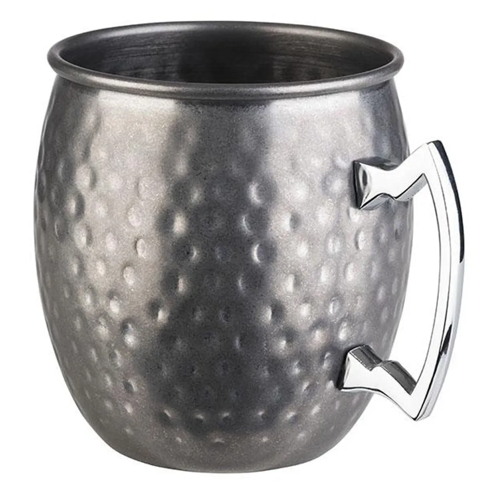 (6 stk.) Krus - MOSCOW MULE - 500ml - Sølv - med kromhåndtag