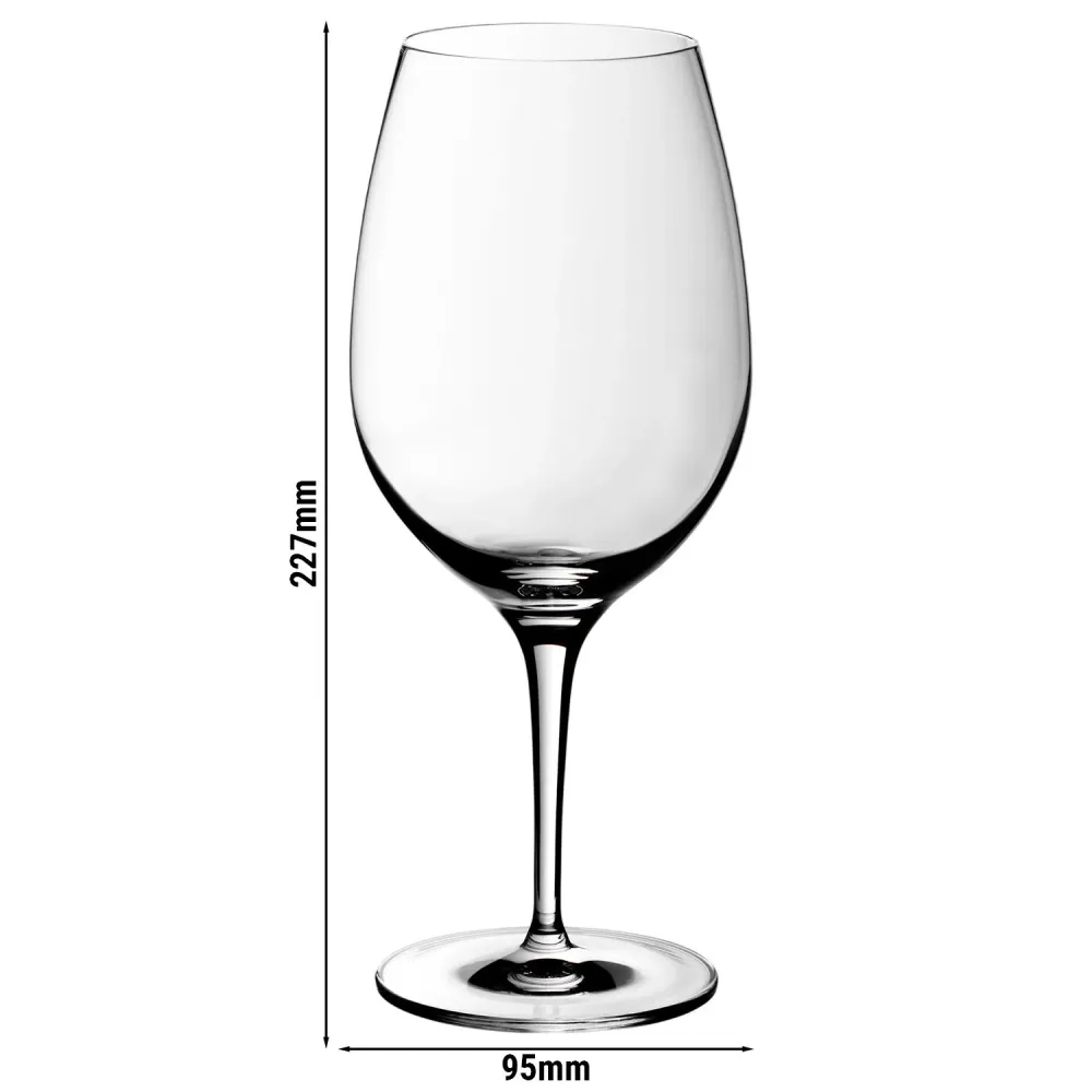 (6 stk.) WMF | CONNECTED - Bordeaux-glas 35 - 650 ml - med påfyldningsstreg