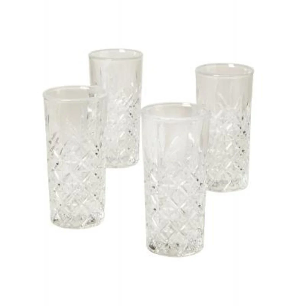 Strukket drink glas 4 stk. - 330 ml.