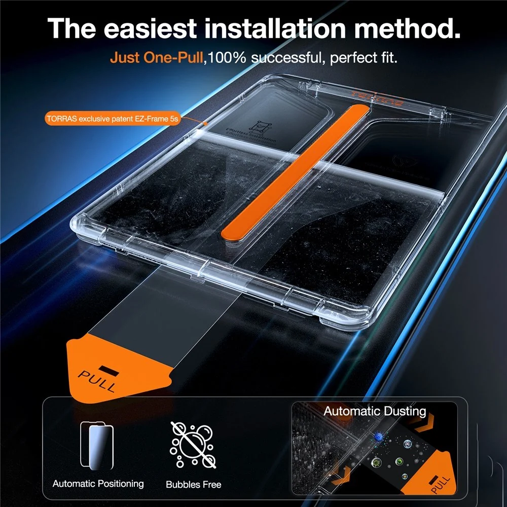 TORRAS iPad Air 11" (2025 / 2024) Install Master Hærdet Skærmbeskyttelsesglas - Semi-transparent