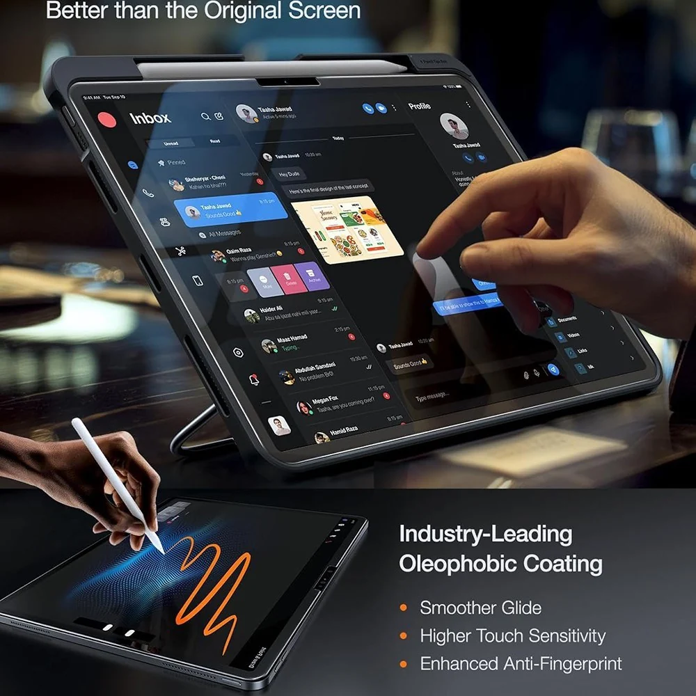 TORRAS iPad Air 11" (2025 / 2024) Install Master Hærdet Skærmbeskyttelsesglas - Semi-transparent