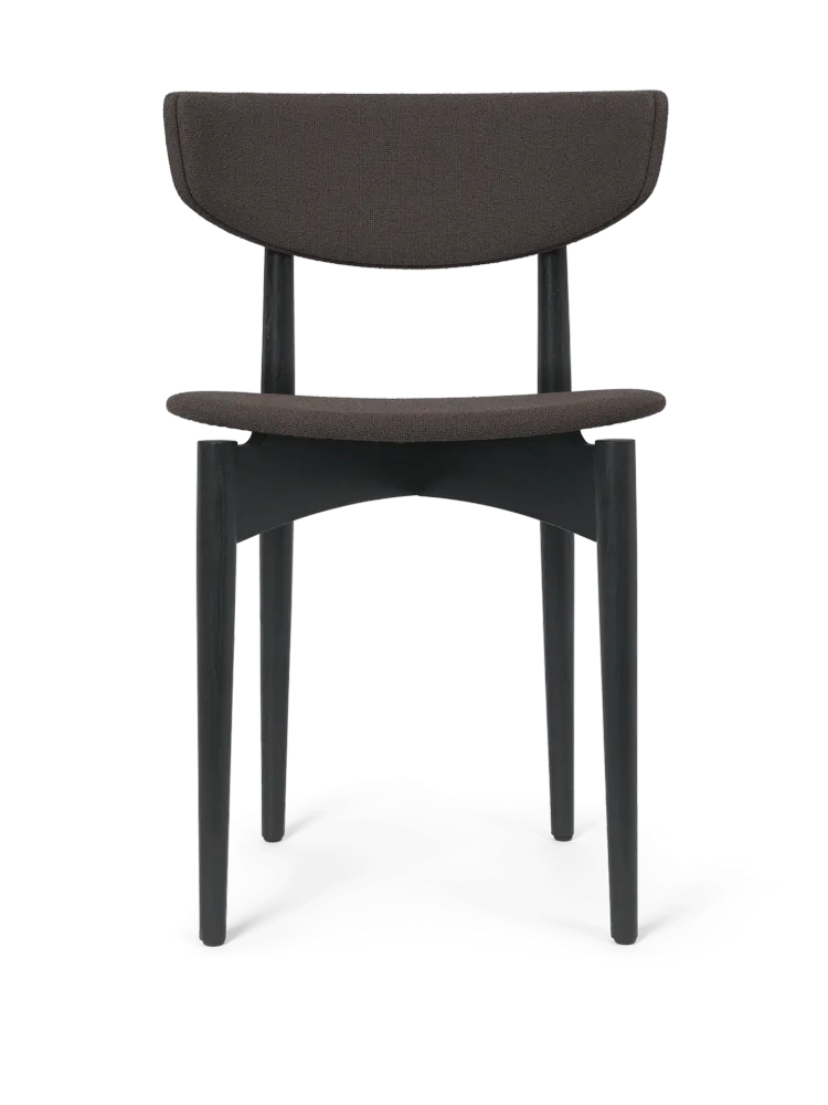 Herman Dining Chair - Upholstered - Grain - Black Ash/Chocolate 8 Foot Length