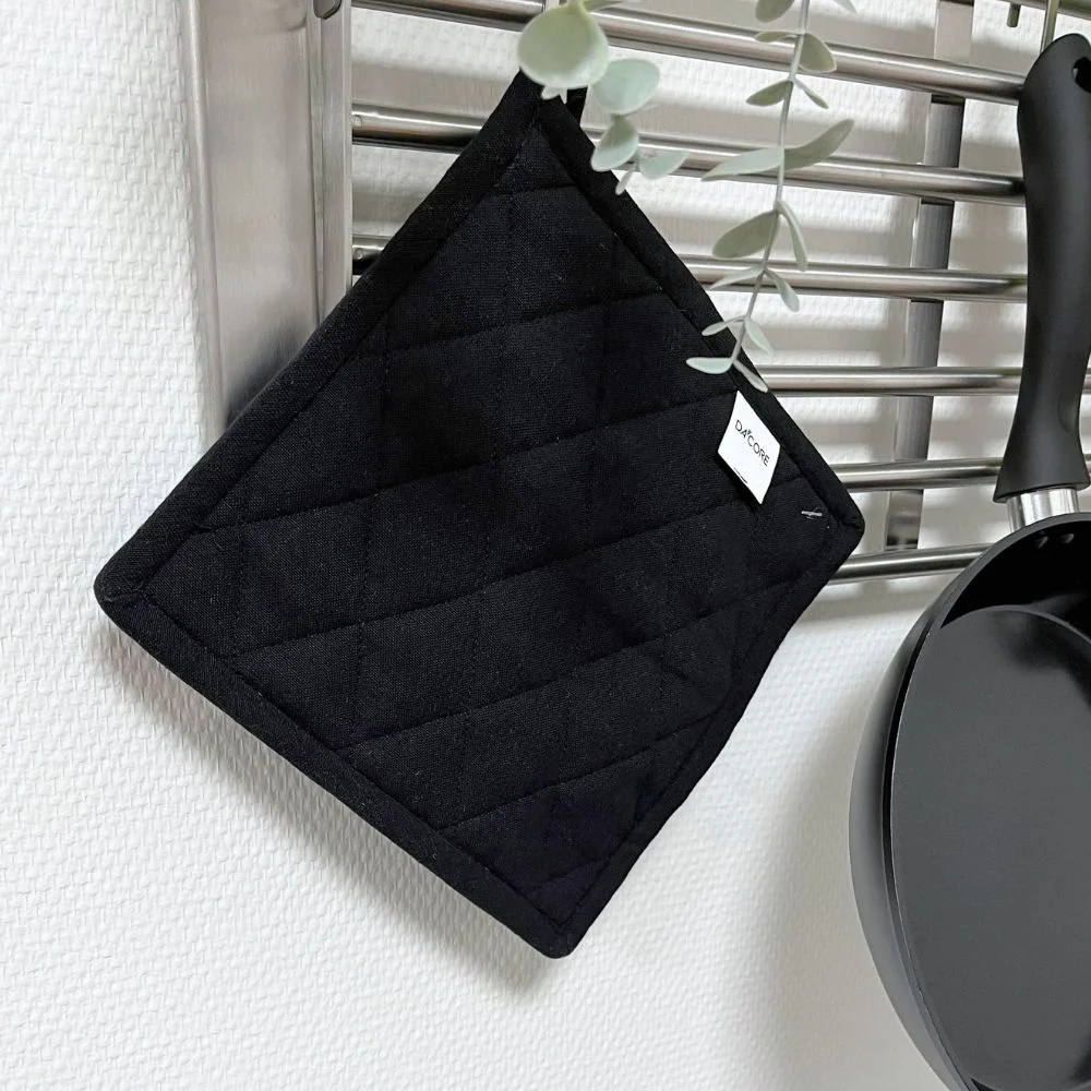 Dacore - Grydelap quilt 22,5x22,5 cm uni cross onyx