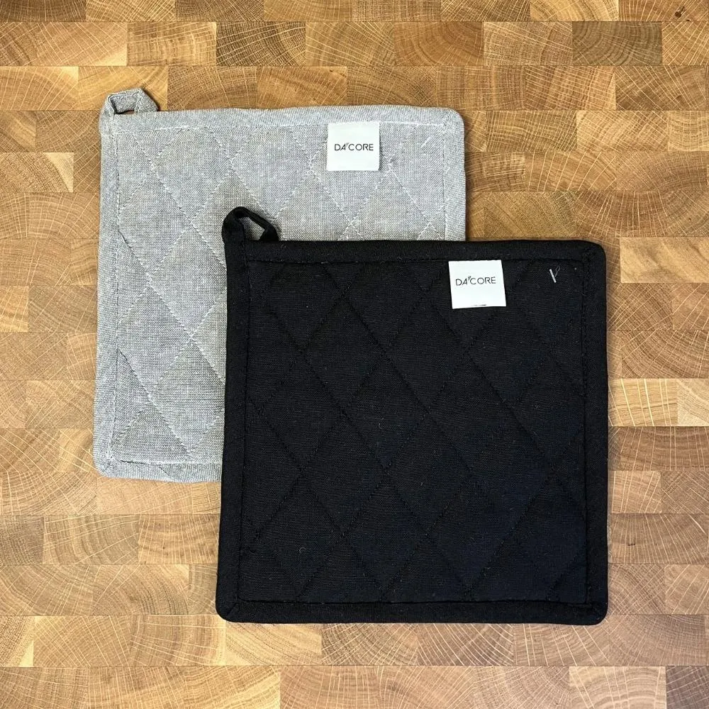 Dacore - Grydelap quilt 22,5x22,5 cm uni cross onyx