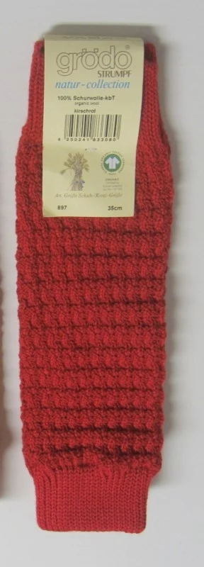 Grödo - benvarmere - voksne - økologisk uld - 35 cm. - bordeaux