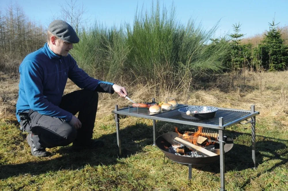 Grillrist med ben - 100x50 cm - Max. H:45 cm.