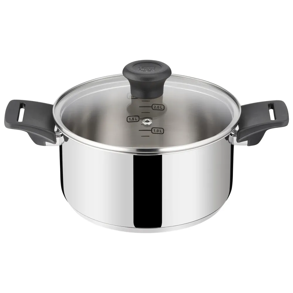 Jamie Oliver - Everyday Kitchen Stainless Steel gryde 3,1 L/20 cm med glaslåg