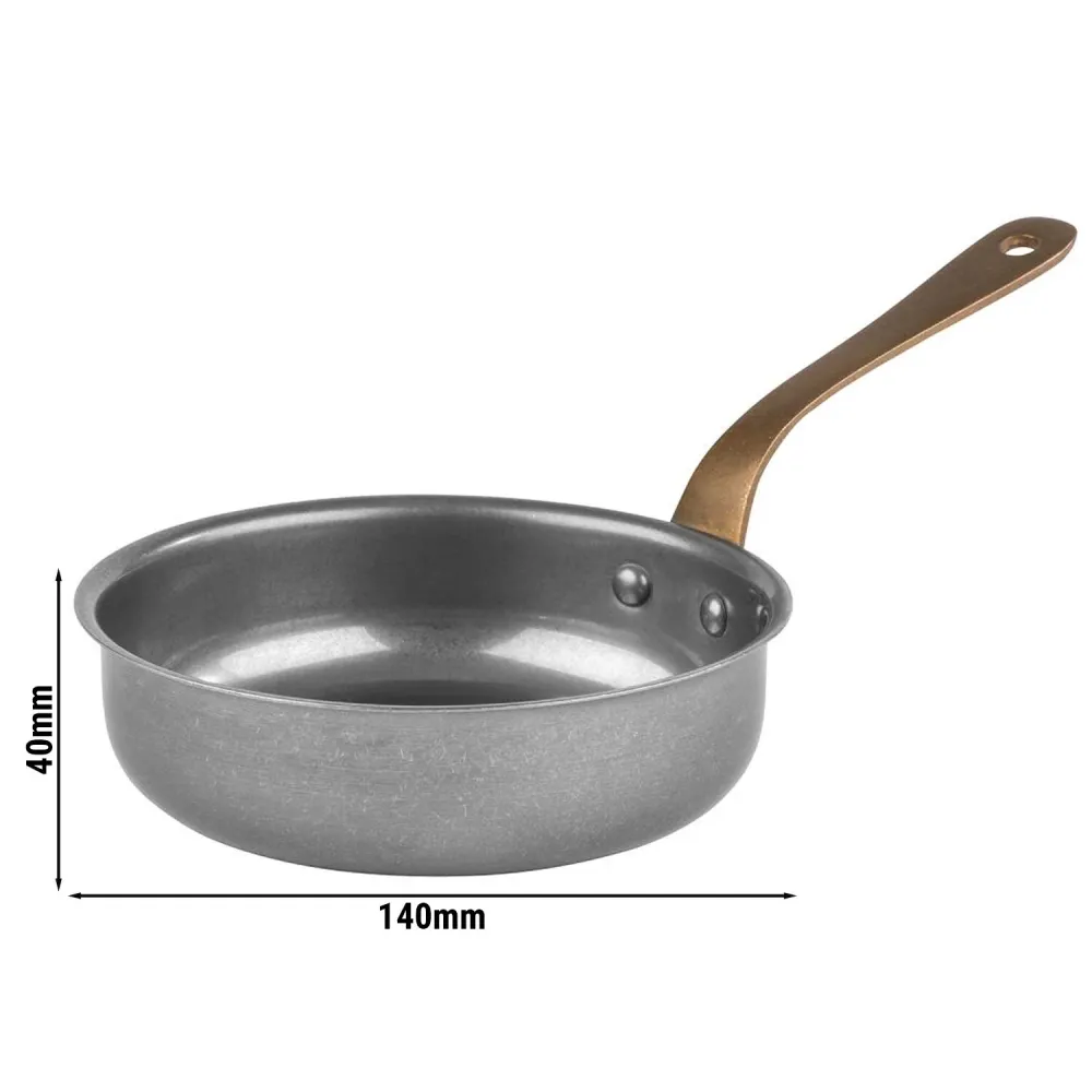 (6 stk.) Kasserolle / serveringsgryde - VINTARA - rustfrit metal - 0,4 Liter - Ø 140mm