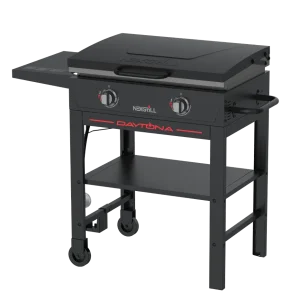 Daytona 2-brænder plancha-grill med hængslet låg