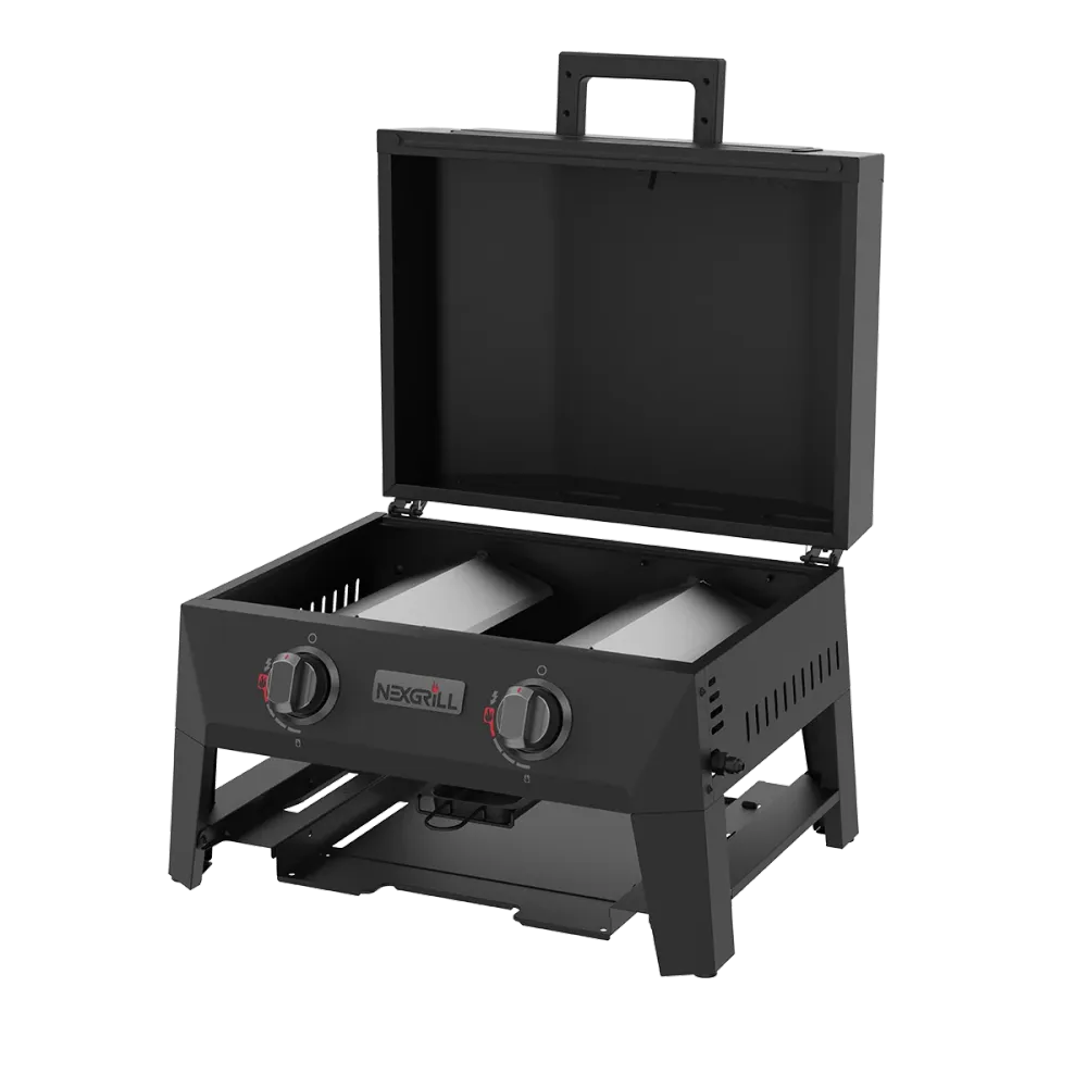 Fortress 4-i-1 Grill og pizzaovn med grillrist og stegeplade