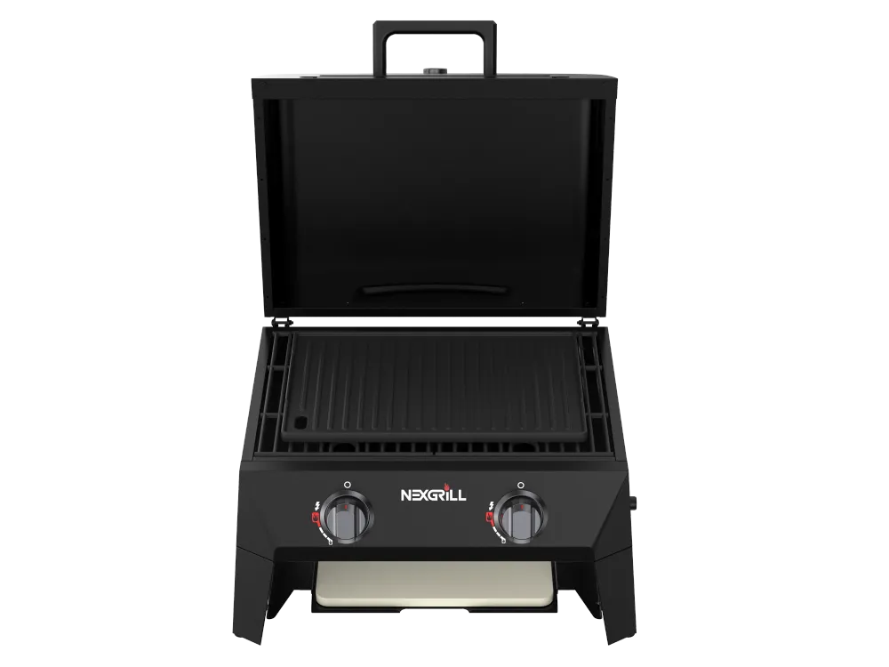 Fortress 4-i-1 Grill og pizzaovn med grillrist og stegeplade
