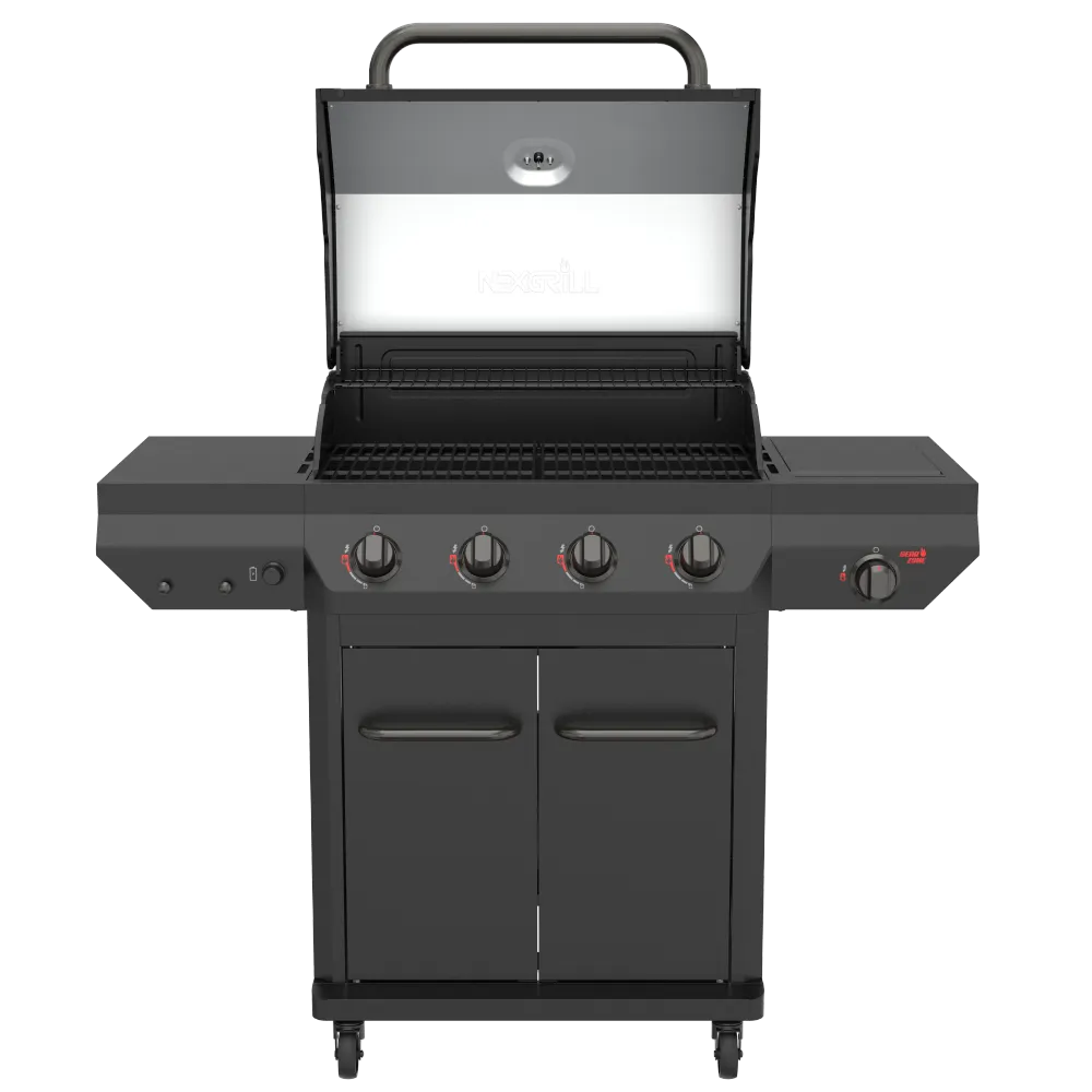 Nexgrill Deluxe 4 brænder sort gasgrill med sidebrænder