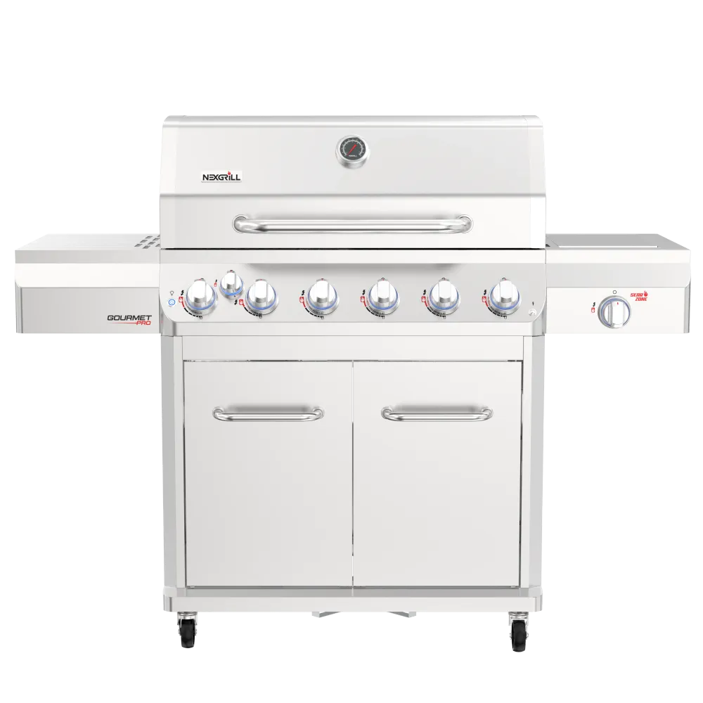 Nexgrill Gourmet Pro 6 brænder gasgrill med side- og bagbrænder