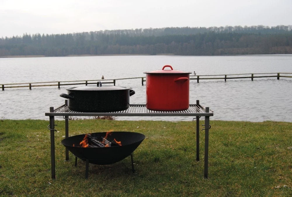 Grillrist med ben - 100x50 cm - Max. H:45 cm.