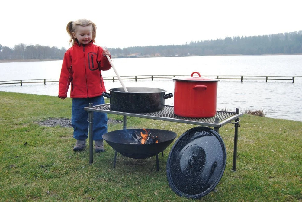Grillrist med ben - 100x50 cm - Max. H:45 cm.