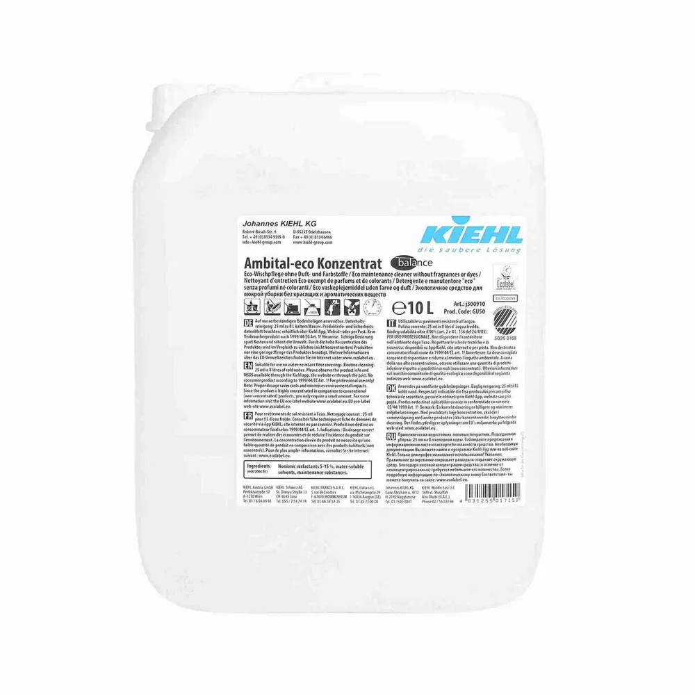 Vaskeplejemiddel Kiehl Ambital-Eco-Konzentrat Balance, 10 ltr.