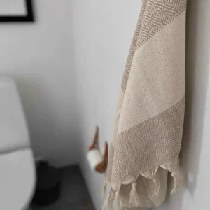 Hamam badehåndklæde – Diamond beige – 90x180