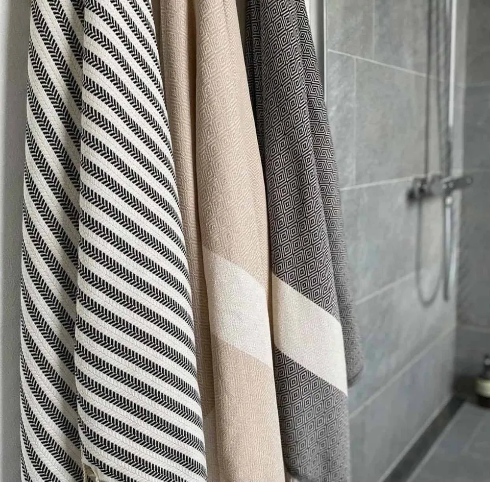 Hamam badehåndklæde – Diamond beige – 90x180