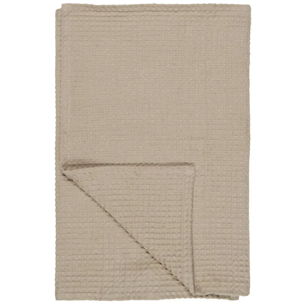 Ib Laursen - Håndklæde med vaffelmønster beige 50x100 cm