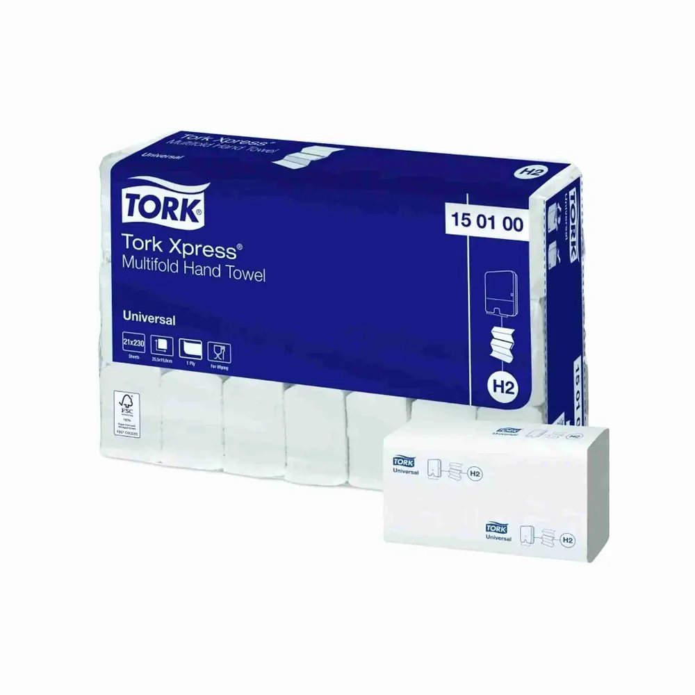 Håndklædeark Tork H2 Universal 1-lags 150100, 4830 stk.