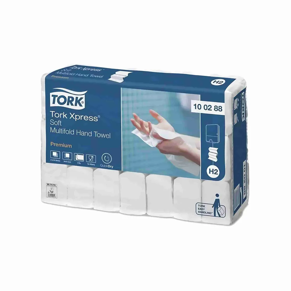 Håndklædeark Tork H2 Xpress Premium Soft 2-lags 100288, 2310 stk.