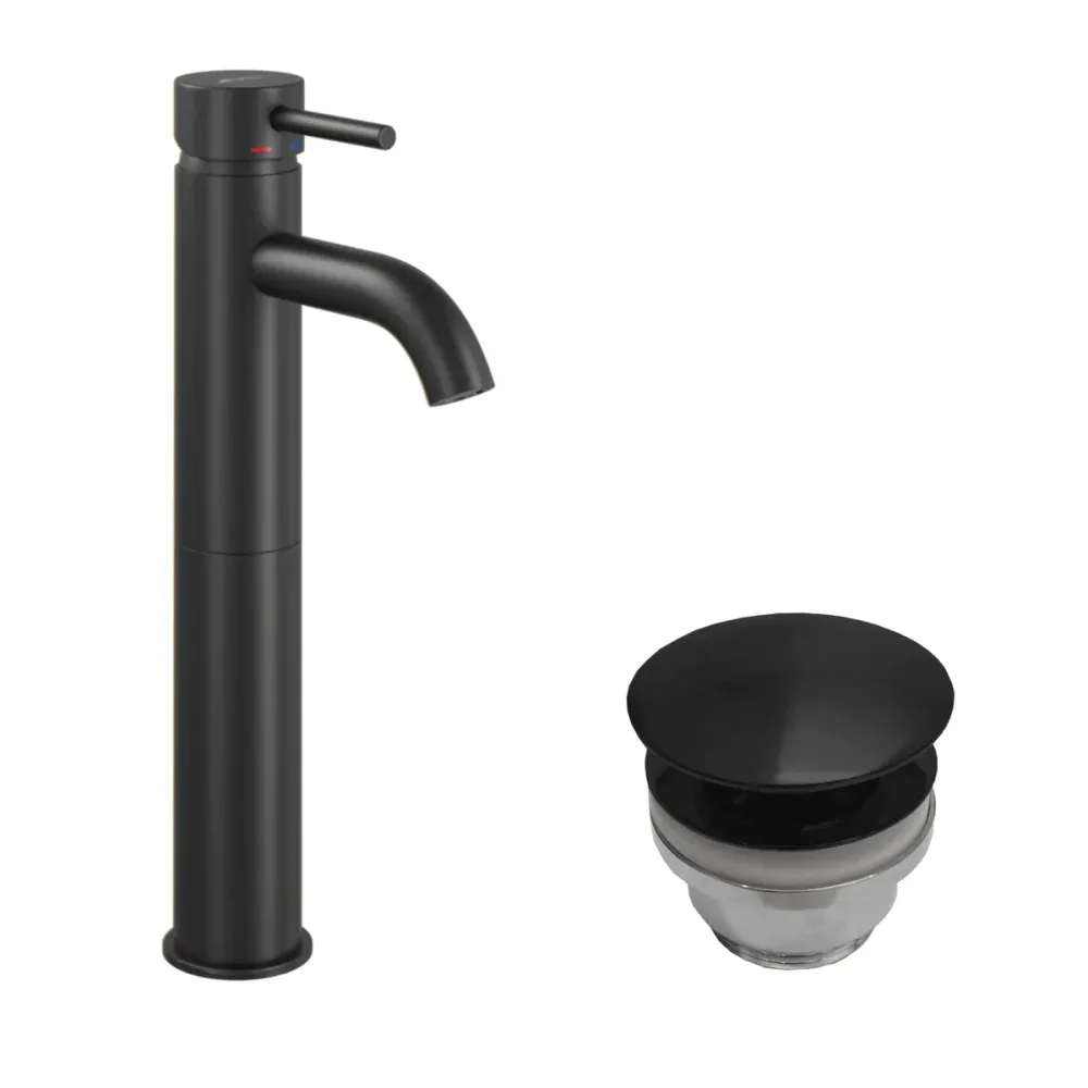 Dragør Højt håndvaskarmatur + Rødby pop-up bundventil BATH DELUXE - EXCLUSIVE