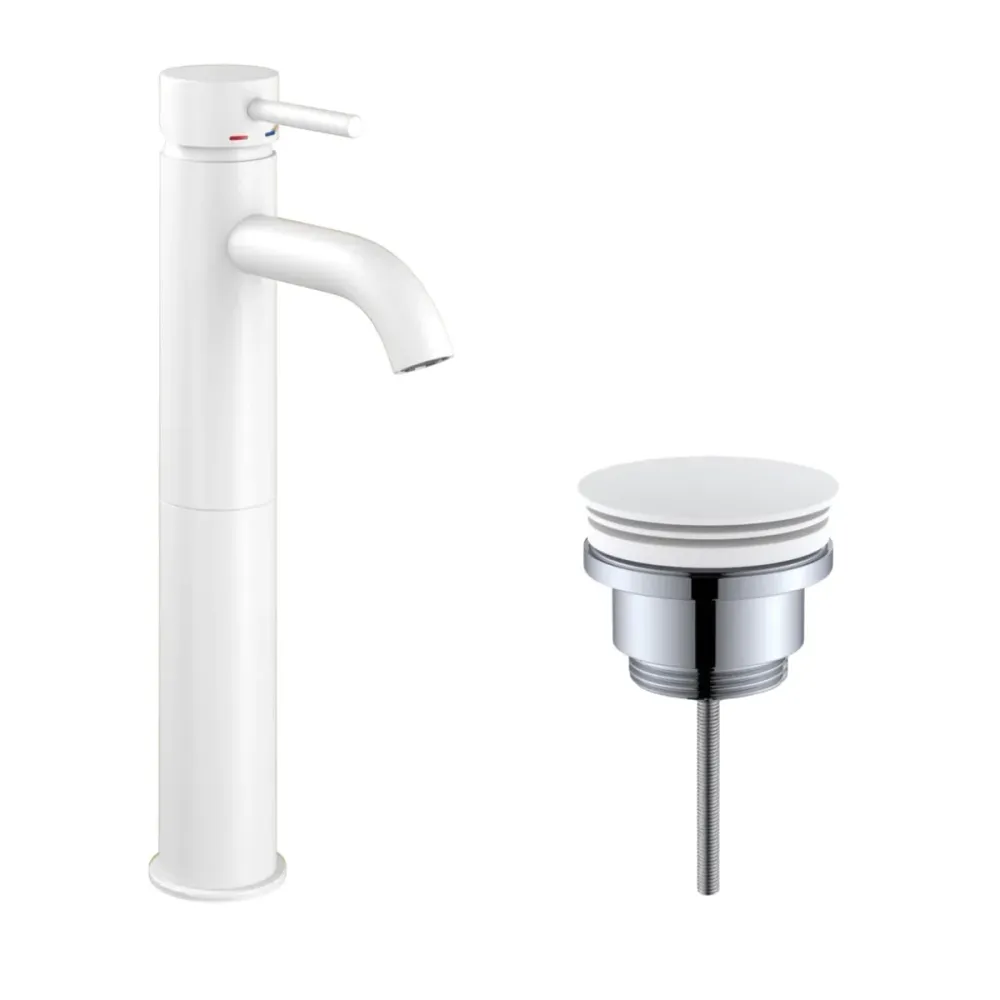 Dragør Højt håndvaskarmatur + Rødby pop-up bundventil BATH DELUXE - EXCLUSIVE