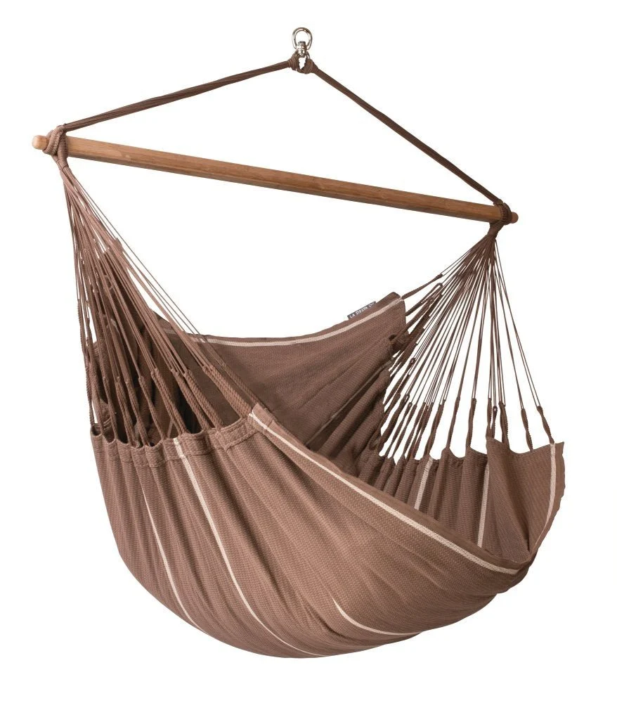 Økologisk Hængekøjestol - Chocolate - Stor Lounger - La Siesta