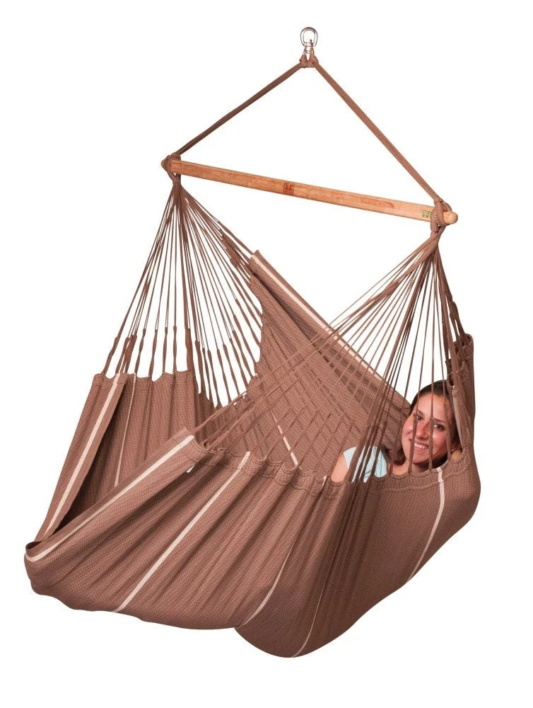 Økologisk Hængekøjestol - Chocolate - Stor Lounger - La Siesta