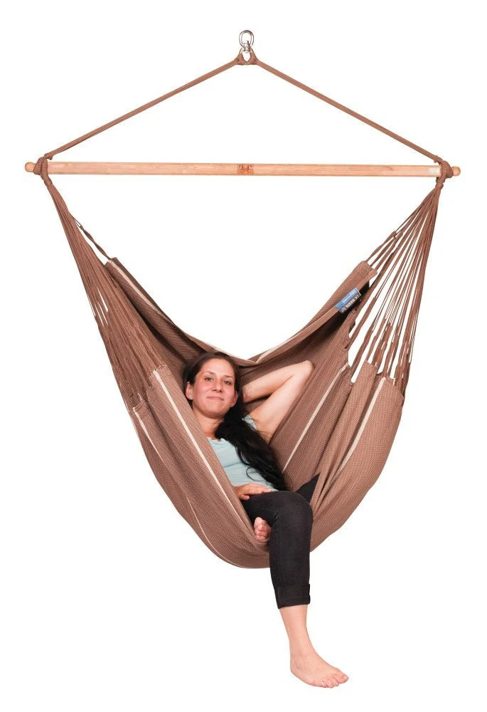 Økologisk Hængekøjestol - Chocolate - Stor Lounger - La Siesta
