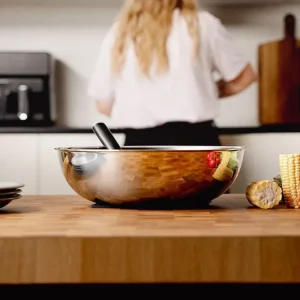 WOK MED AFTAGELIGT HÅNDTAG 30CM SÆT