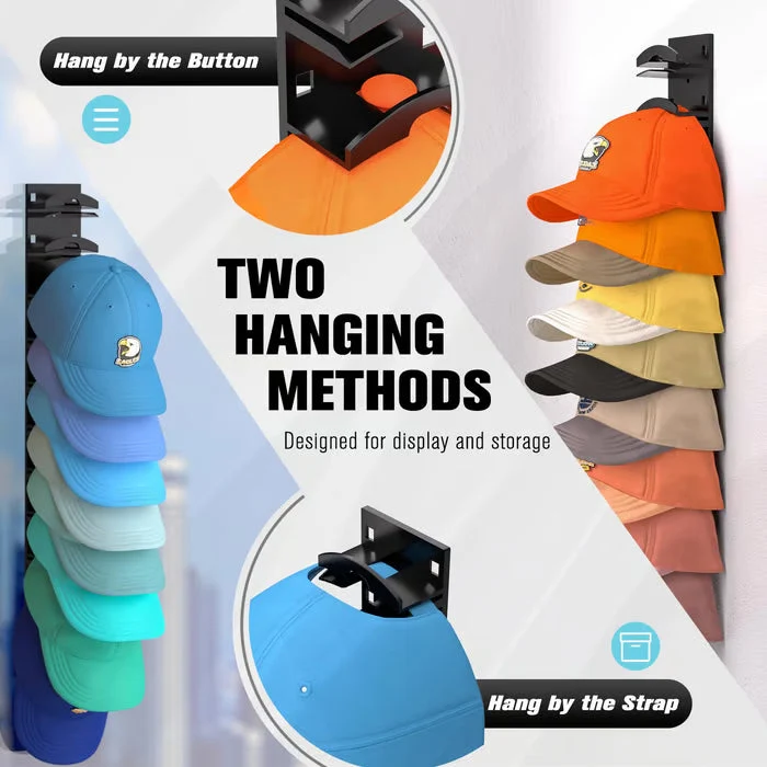Shoe Rack GlideHold® HatOrganizer 1+1 GRATIS: Væg Monteret Hat Arrangør Rack