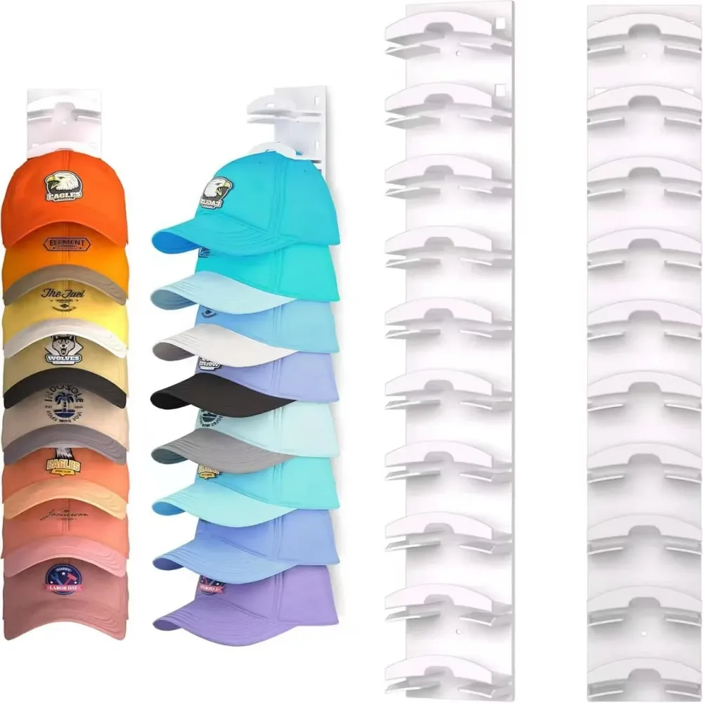 Shoe Rack GlideHold® HatOrganizer 1+1 GRATIS: Væg Monteret Hat Arrangør Rack