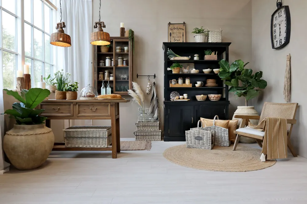 Chic Antique - Fransk Kurv med Låg og Reb (Sæt af 3) i Natur