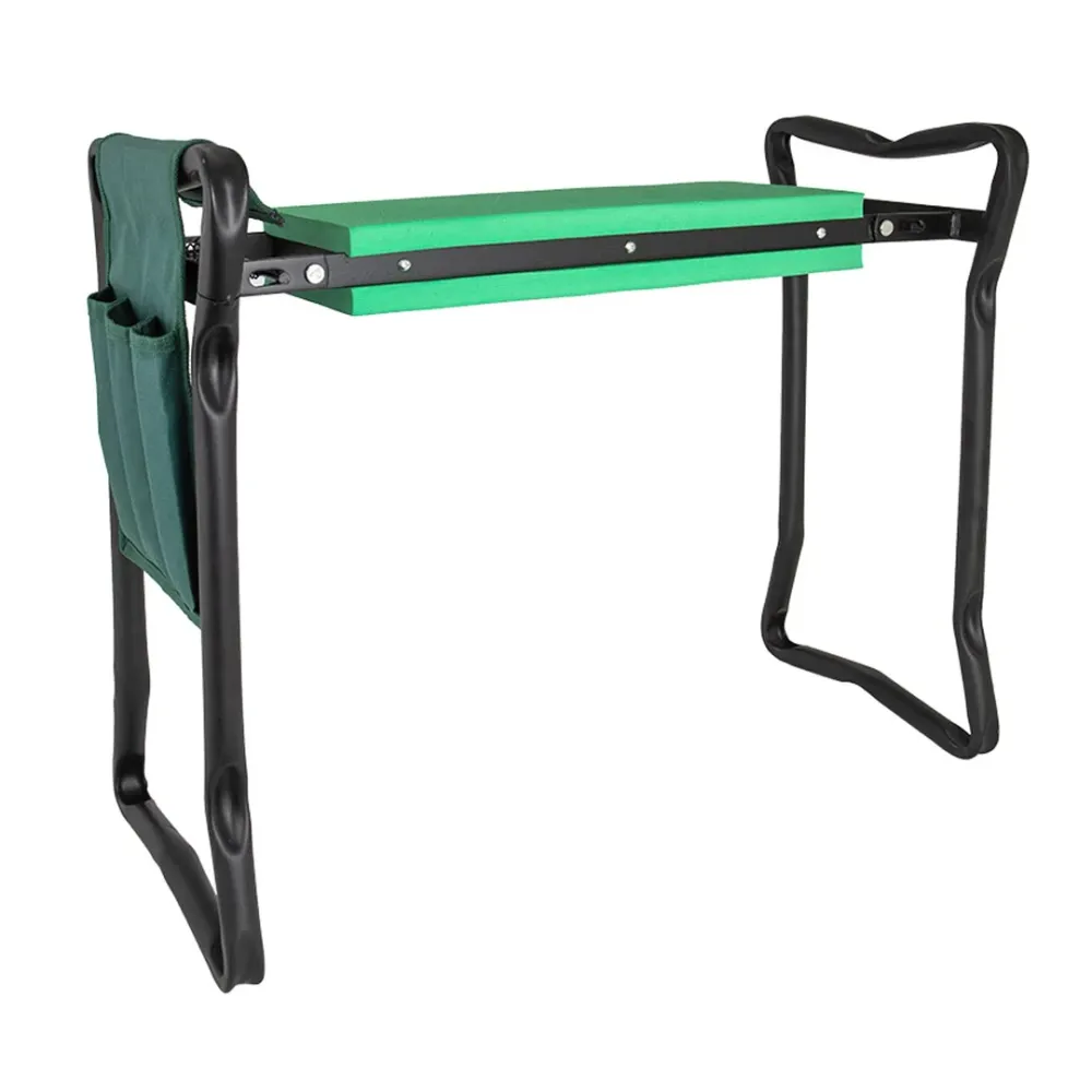 Foldbar Knæskammel med Sæde – Ergonomisk Havebænk til Ryg & Knæ
