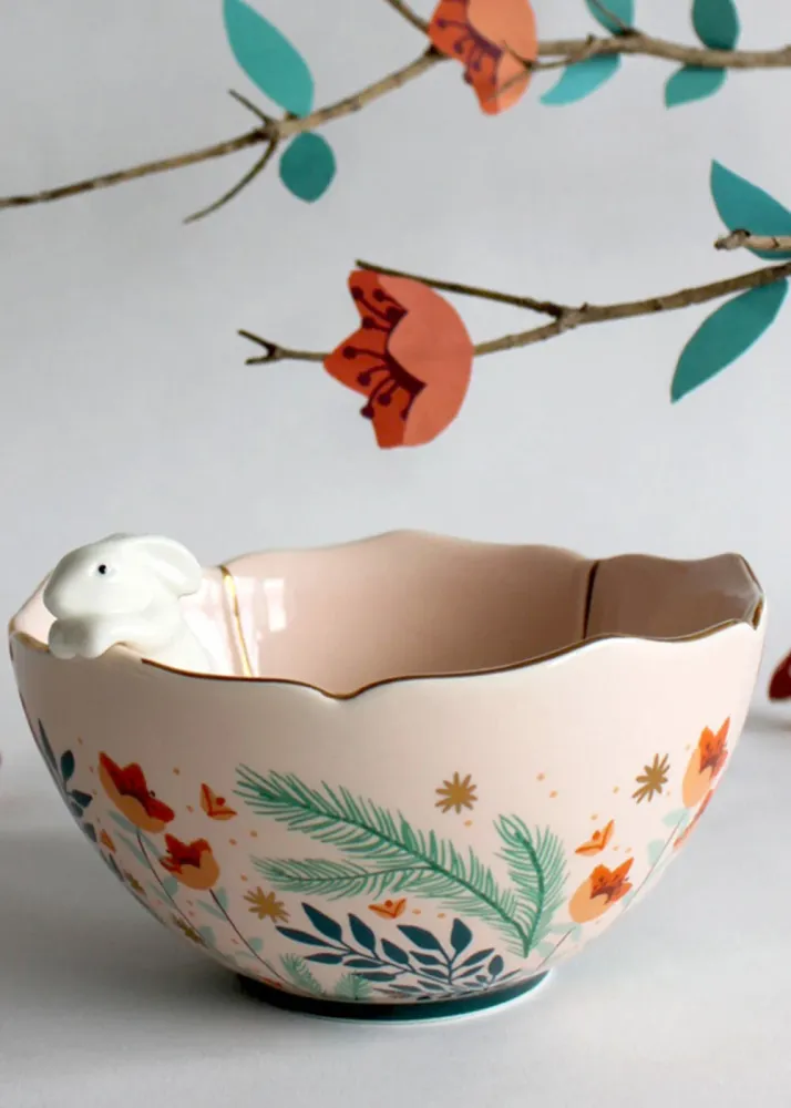 House Disaster Secret Garden-skål med Kanin (porcelæn)