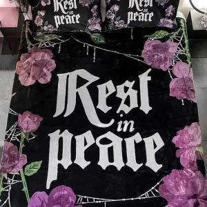 Killstar Spøgelse Bloom fleeceplaid Sort