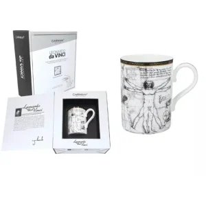 Succubus Art da Vinci Vitruvian Man Krus Beige