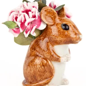 Succubus Home Animal Wood Mouse Vase Brun