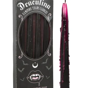 Succubus Home Draculina Vampyr Tårer 4 Stearinlys Sort Rosa