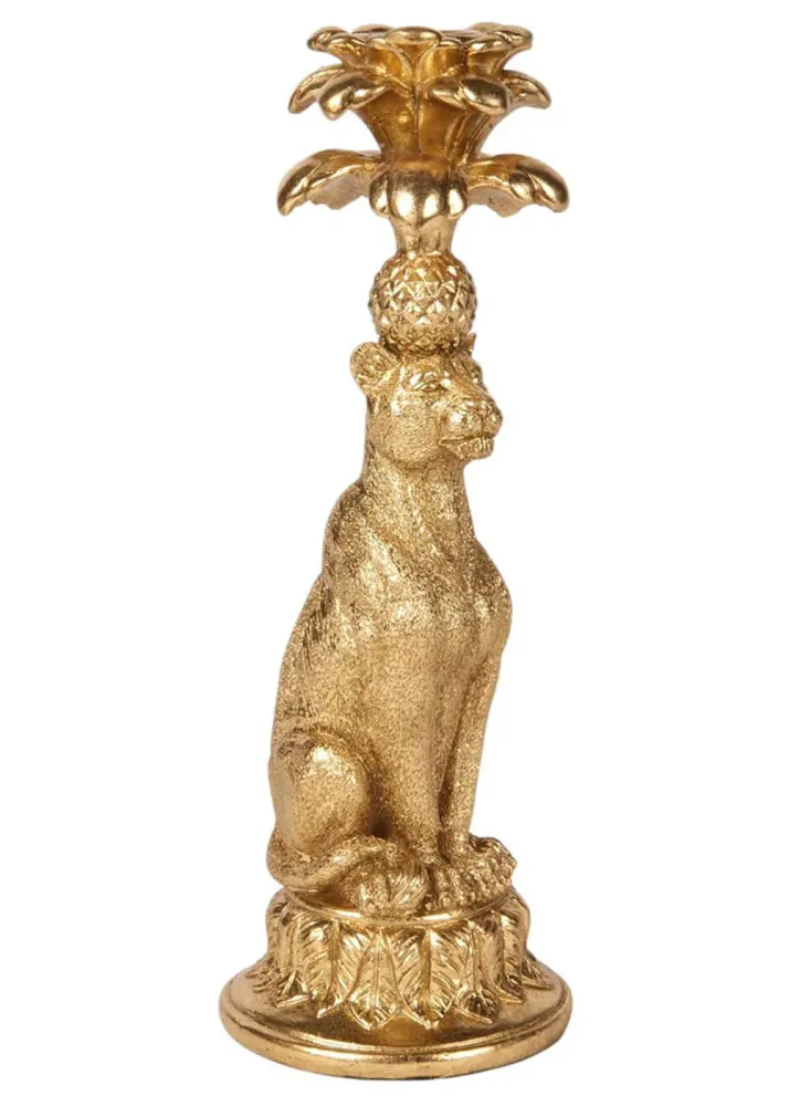 Succubus Home Leopard Lysestage Guld