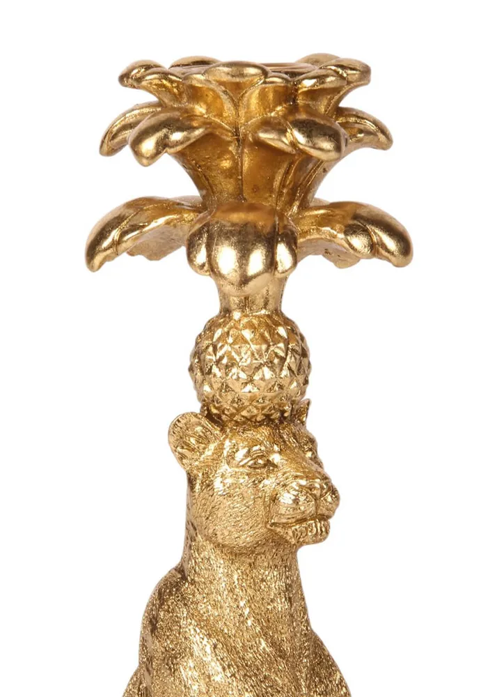 Succubus Home Leopard Lysestage Guld