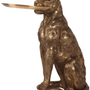Succubus Home Leopard med Bakke Figur — Guld