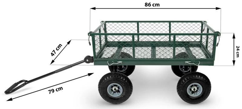 Humberg havevogn transportvogn tipvogn trailer 450 kg 1 stk.