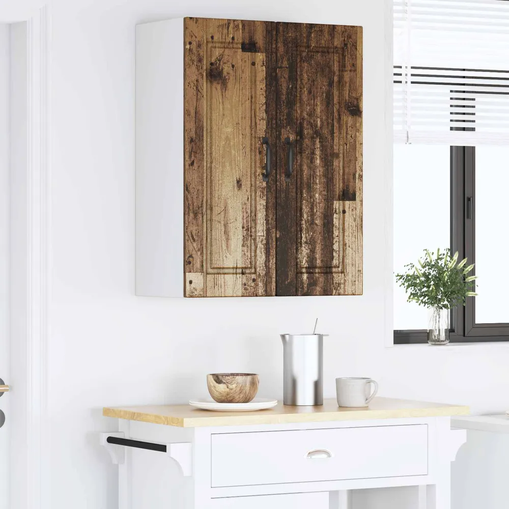 Køkkenskab 2 pcs Gammelt træ 30 x 31 x 80 cm Indbygget træ