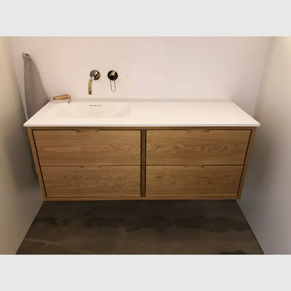 WHOLE KNAST snedkermøbel - 160x40cm / 6 skuffer - olieret eg 48cm