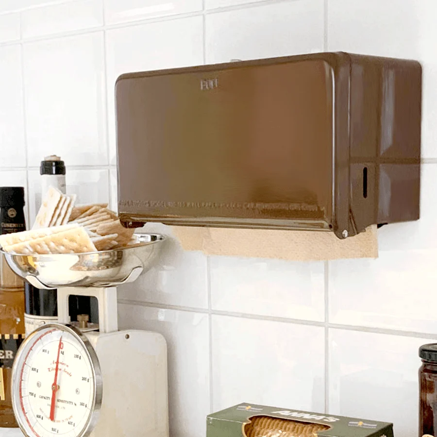 PAPIRRULLE & VÆV DISPENSER BRUN